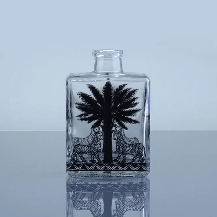 200ml 375ml 500ml Square Glass Liquor Wine Whisky Vodka Tequila Bottle