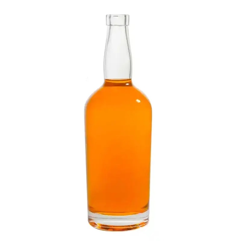 500ml 700ml 750ml Super Flint Cylinder Shape Glass Tequila Bottle Customized Glass Bottle For Tequila