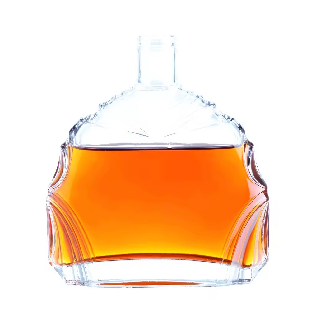 best selling 500ml 750ml clear empty big glass bottle for XO alcohol liquor vodka beverage with low price for global drink