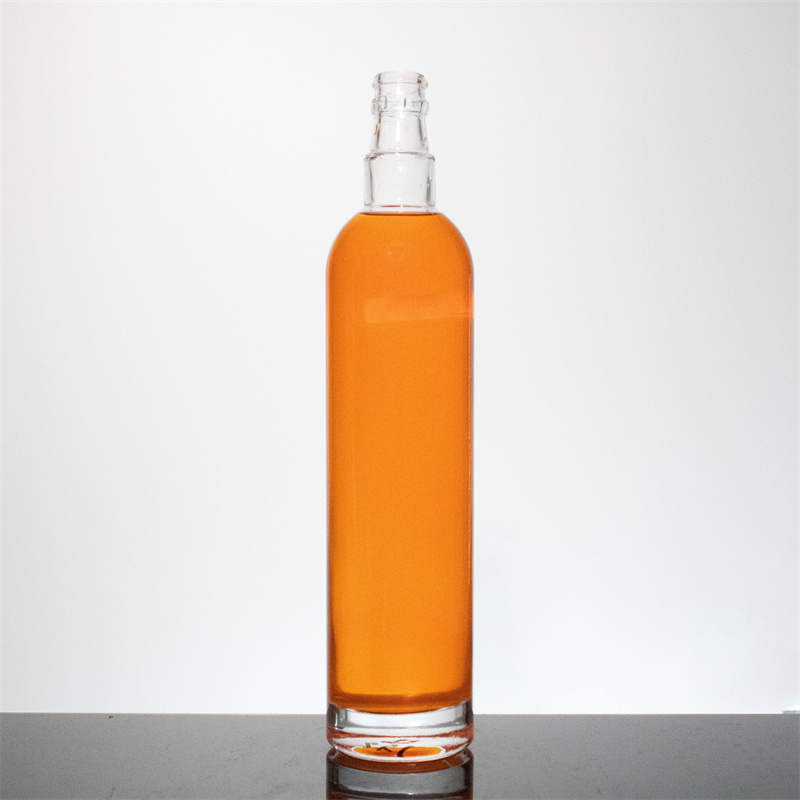 Gin Rum Vodka Tequila Glass Bottle Customized Beverage Clear Cork Wine Bottles 750ml Decal Custom Super Flint Bottle