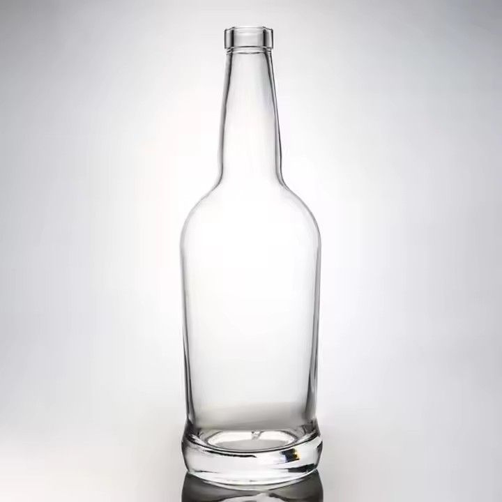 New Fancy Custom Glass Bottle Beautiful Whiskey Shape Super Flint With Custom Lid