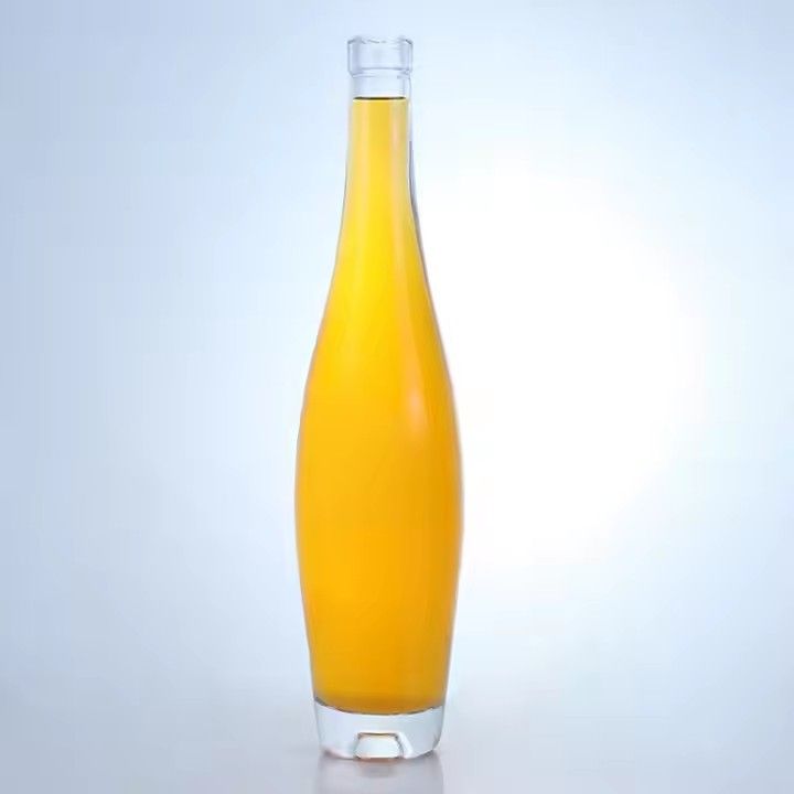 Manufacturer custom 500ml glass round liquor whisky vodka brandy glass bottle