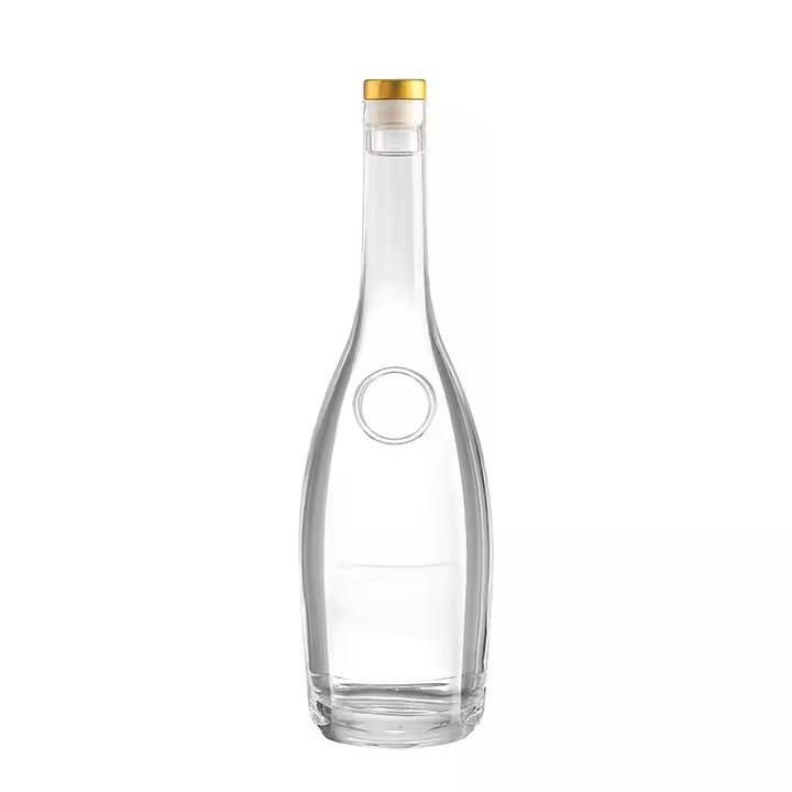 Empty 500ml 1000ml 1 liter drink liquor vodka 750ml matter black and white matte gin bottles