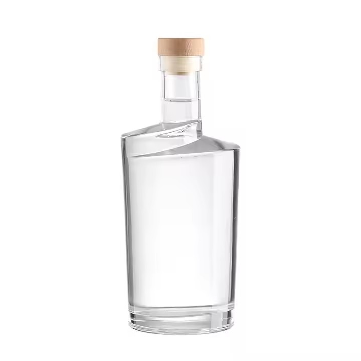 Fancy design 750ml whisky bottle 500ml 700ml premium whisky brandy rum used liquor wine glass bottle wholesaler