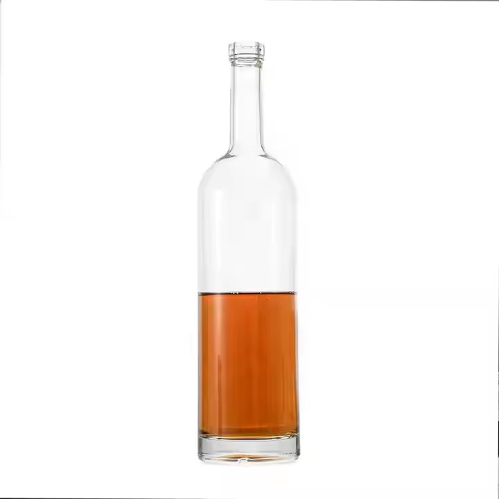 High quality factory directly transparent glass empty recyclable 500ml 700ml 750ml Vodka bottle