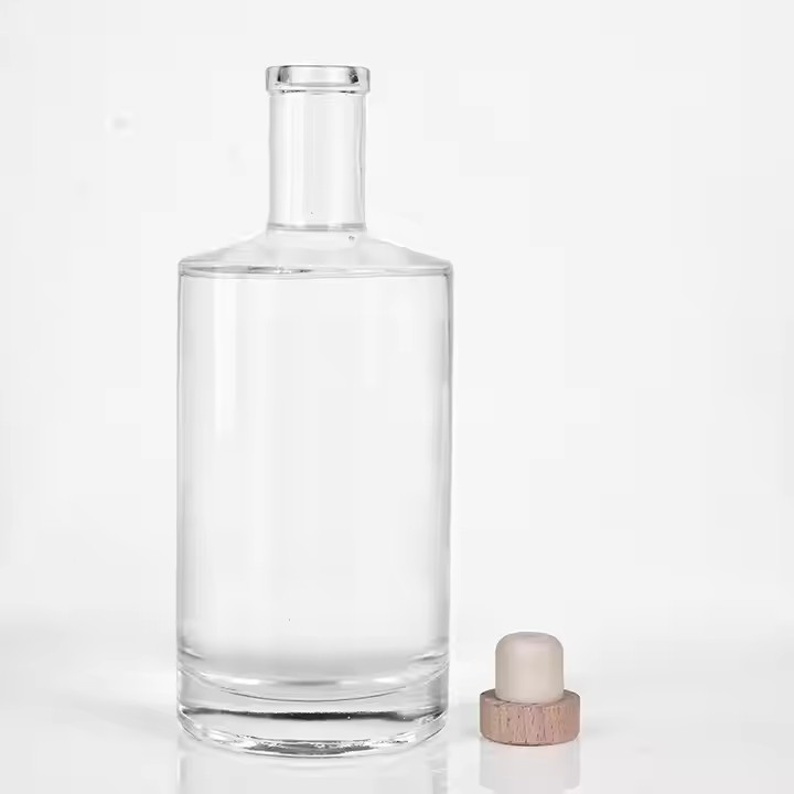 Vodka Rum Spirit Liquor Beverag Alcoholic Empty 750ml Glass Bottles Custom With Cork