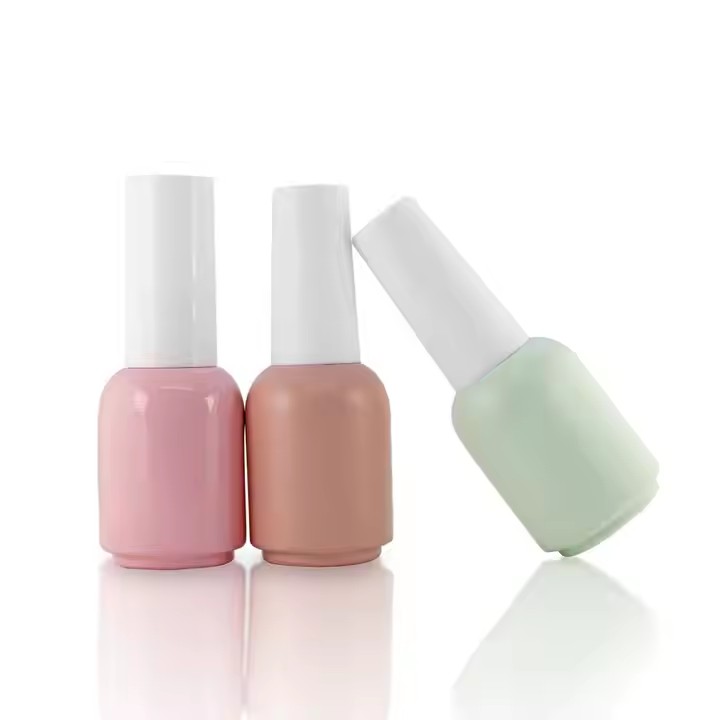 15ml Custom Color Round Empty Nail Polish Glass Bottle Oem Odm Uv Gel Polish Container