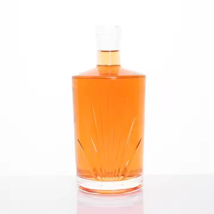 Custom Extra Flint 750ml Glass Bottle With Cork Cap for Whisky Liquor Bouteille En Verre Bottiglie Vetro