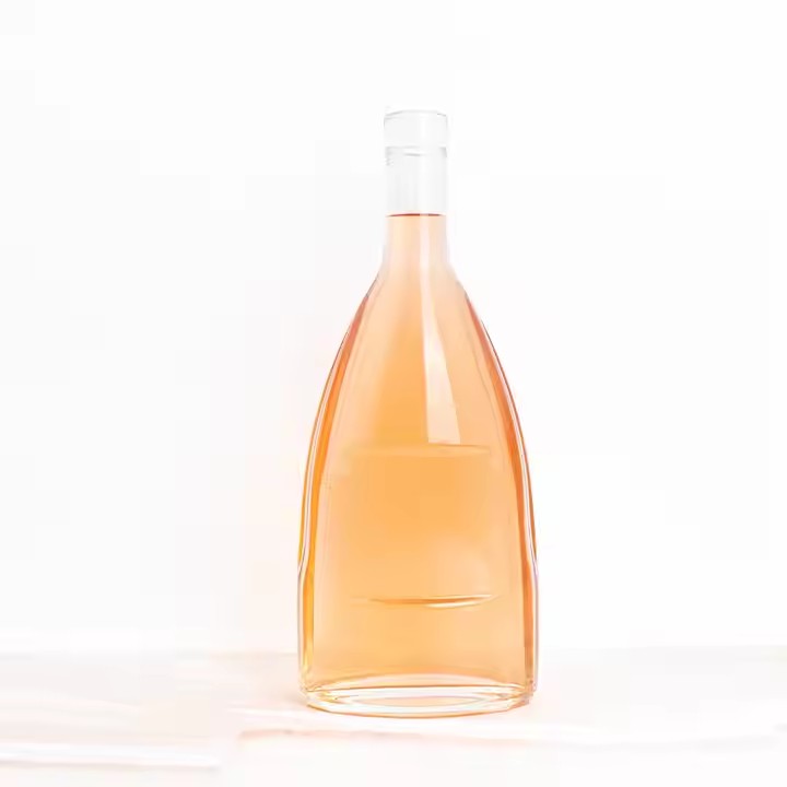 Wholesale Round 700ml Empty Milk Fruit Juice Drink Glass Bottles With White Tamper Proof Cap