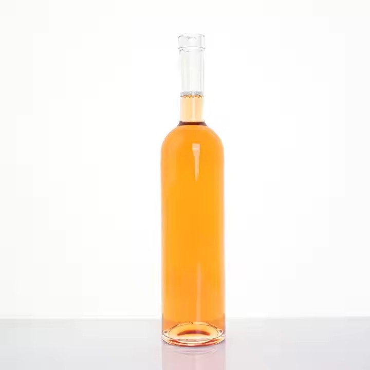 750ml Empty Glass Bottle Height 34cm for Vodka Whiskey Tequila Customized logo Label and Glass Color