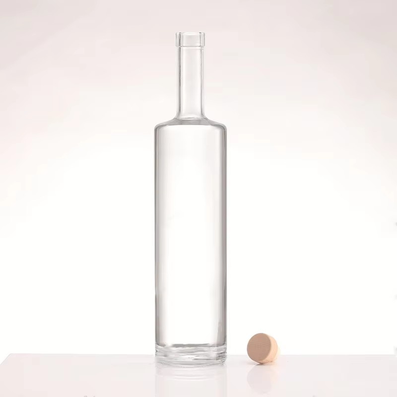 200ml Flat Shoulder Spirit Gin Tequila Vodka Bottles Flat Shoulders Containers With Cork
