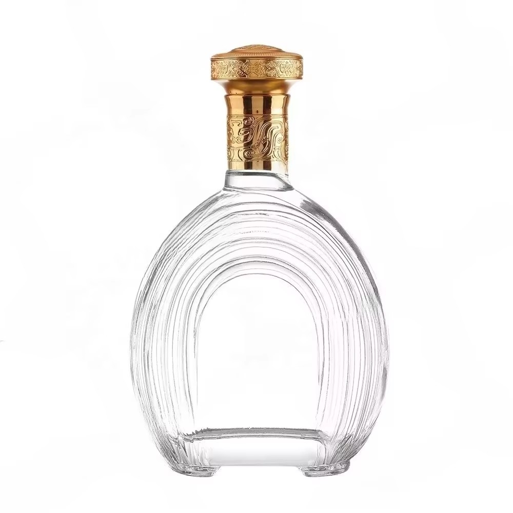 Quality Manufacturer Premium 520ml Brandy Glass Bottle Decanter Spirits Decanter Bottles with Cork