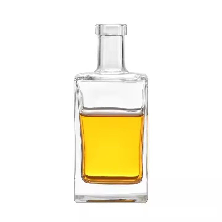 Professional 500ml Customize Fancy Classical Square Vodka Whisky Gin Rum Tequila Mezcal Likore Liquor Glass Bottles