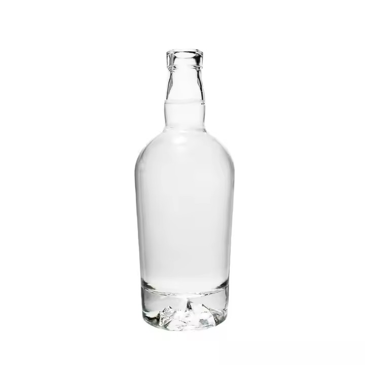 Sample Custom Wine Juice Beverage Beer Glass Bottle 700ml 750ml Clear Beer Glass Bottles with Cork Spirits Wine Bottle