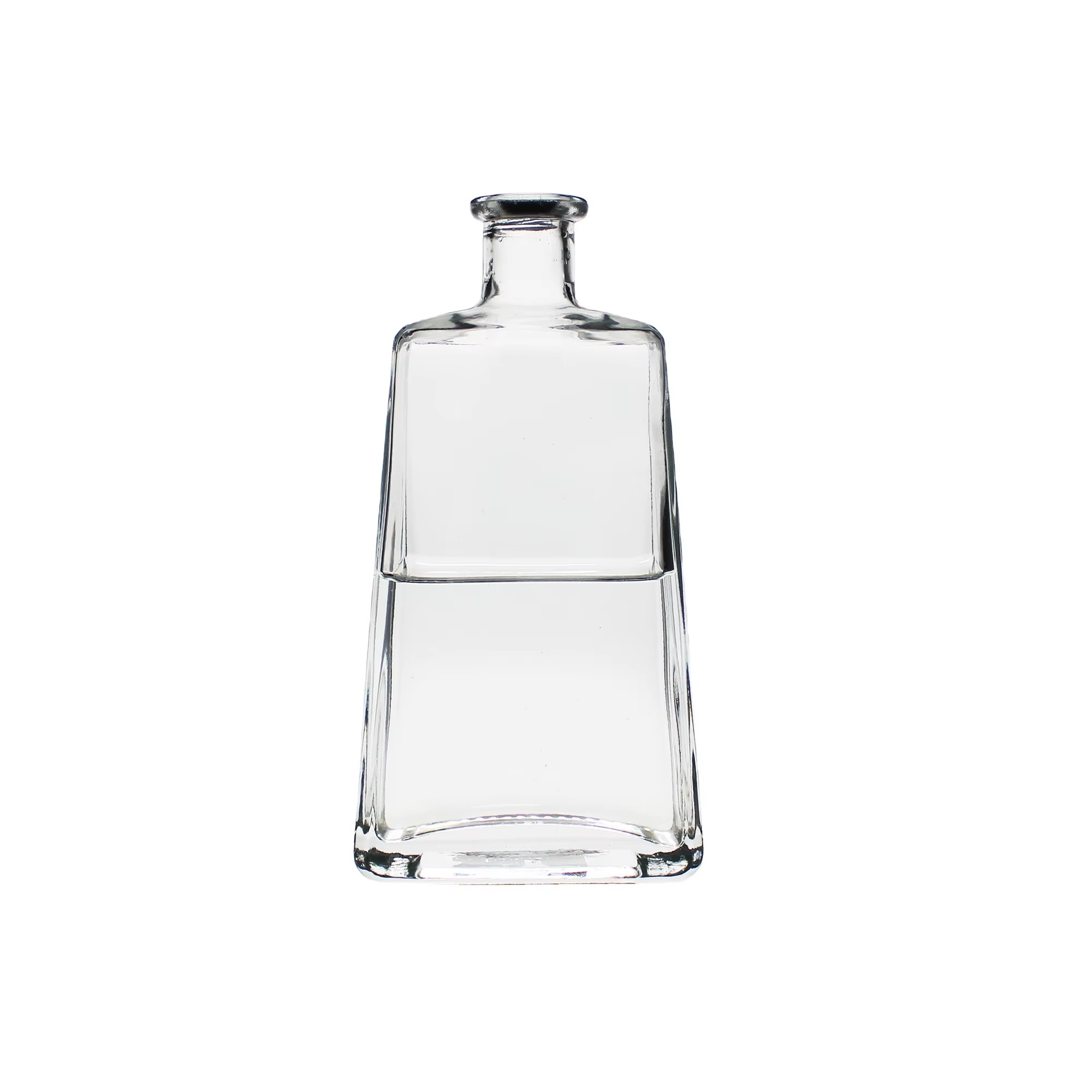 Factory Price 500ml Transparent Whisky Vodka Customized Gin Rum Bottle Liquor Spirits Brandy Empty Glass Bottle