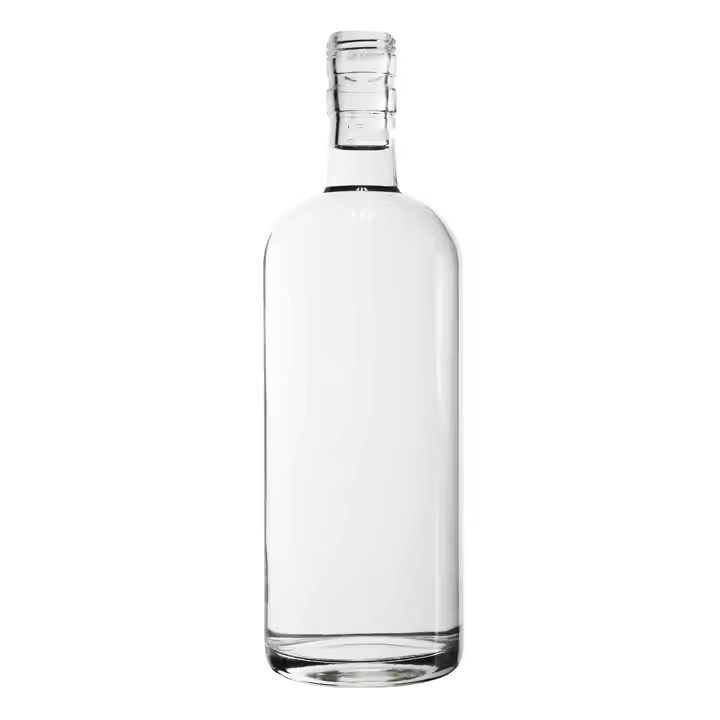 Hot Sale Empty 750ml Super Flint Glass Bottle for Liquor Vodka or Whiskey Brandy with Screw Cap Manufacturers
