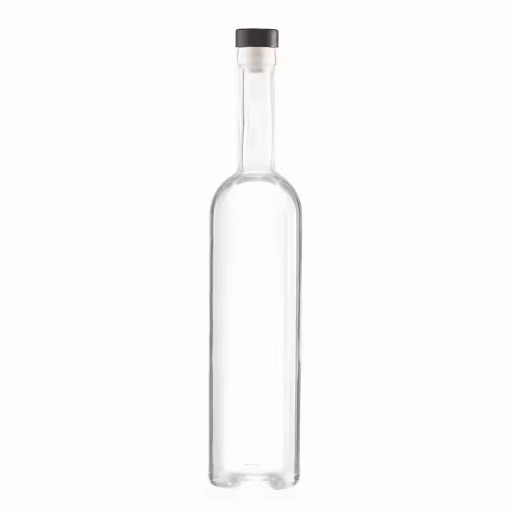 Hot Sale 500ml Recyclable Cork Bottle with Long Neck and Spray Cap for Ice Wine Vodka Tequila Brandy