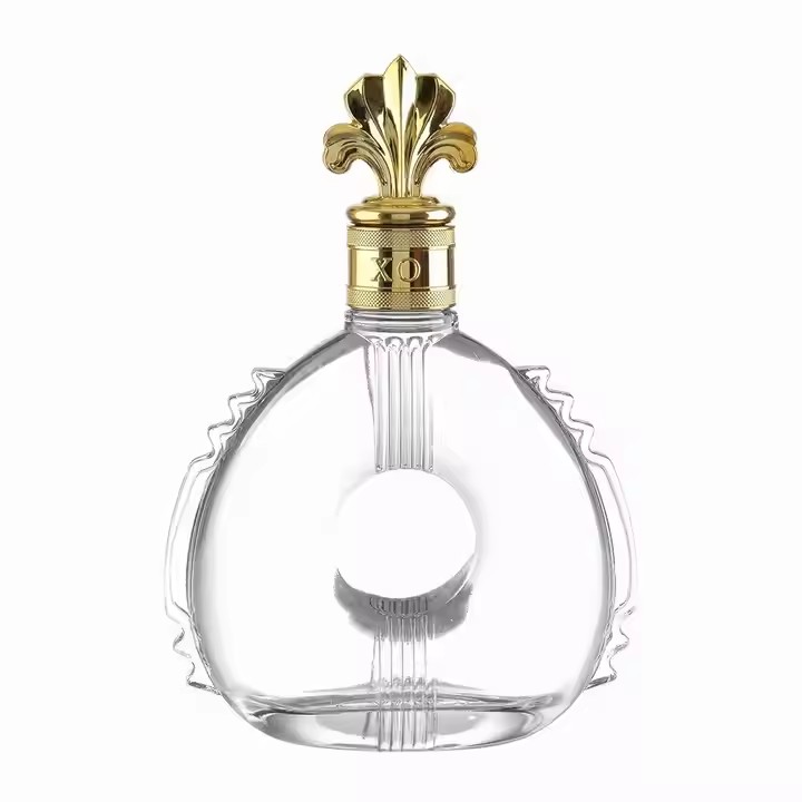 Hot Selling High Quality Sense Spirits Liqueur White Wine Clear Glass Bottle with Cork Seal Unique Design