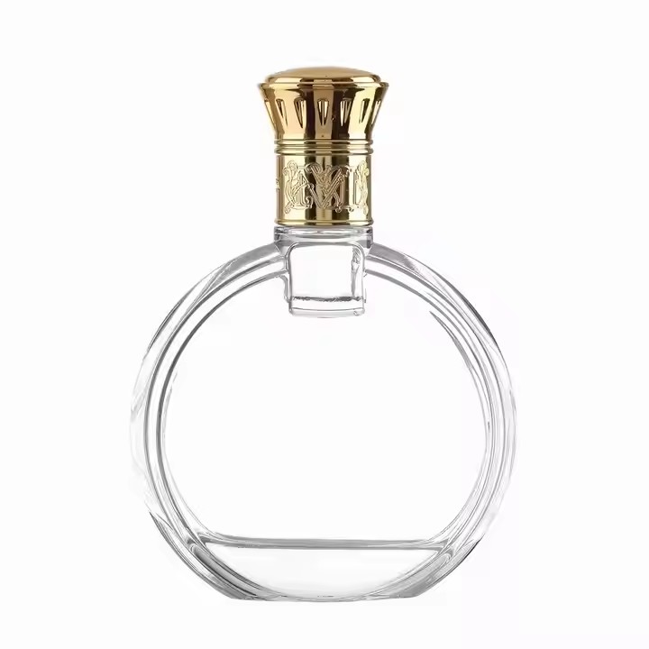 Custom 500ml/700ml Wine Whiskey Vodka Brandy Glass Bottle with Cork Sealing for Luxury Liquor Brands