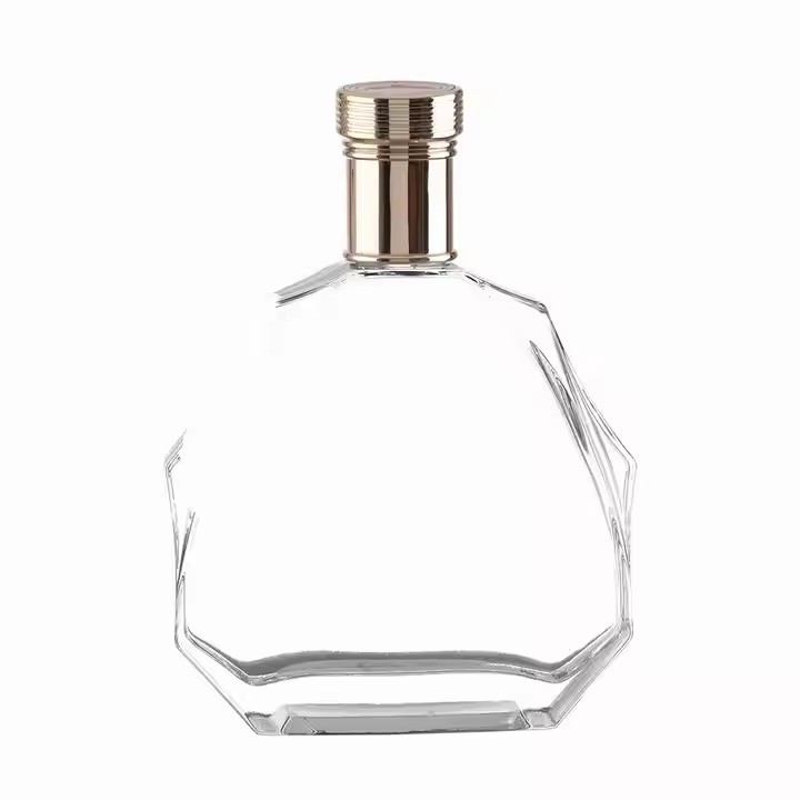 Hot Wholesale 700ml Glass Bottles with Rubber Stoppers for Liquor Rum Gin Tequila Whiskey Brandy Vodka Energy Drinks