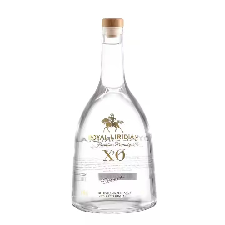 Wholesale European Style 500ml Brandy XO Glass Wine Bottle Whiskey Decor Rubber Stopper for Tequila & Energy Drinks MOQ 2pcs