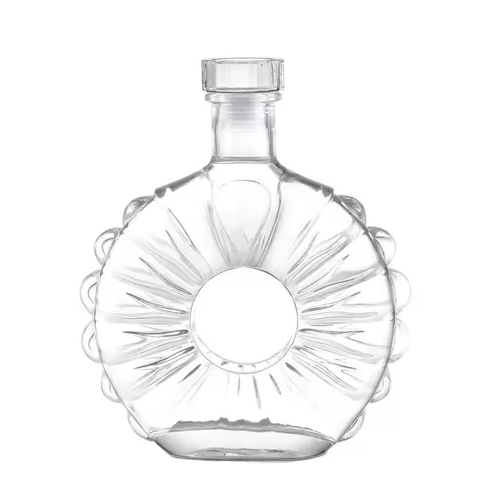 Bulk 500ml & 750ml Glass Liquor Bottles Sealed with Rubber Stoppers for Brandy Whiskey Vodka Tequila & Energy Drinks