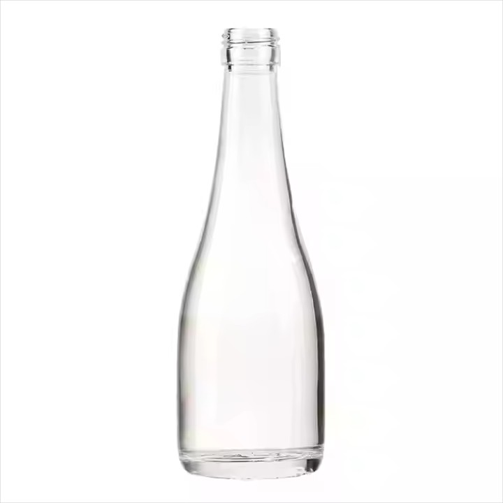 Hot Sale Mineral Water Juice Bottle Glass 750ml Beverage Transparent Round Thin Glass Bottle With Screw Cap