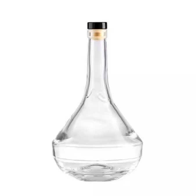 Large Capacity Vodka Gin Rum Whisky Tequila Glass Bottle Vodka Gin Rum Whisky Tequila Packaging Bottles with Cork Stopper