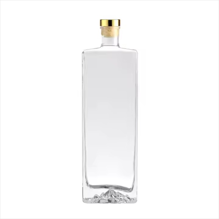 New Design Beverage Glass Container Reuseable Glass Drinking Bottle Spirits Brandy Whiskey Glass Bottle