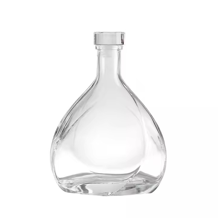 High Flint Reusable Tequila Glass Bottle Vodka Spirit Liquor Brandy Whisky Wine Glass Bottle with Screw Cap