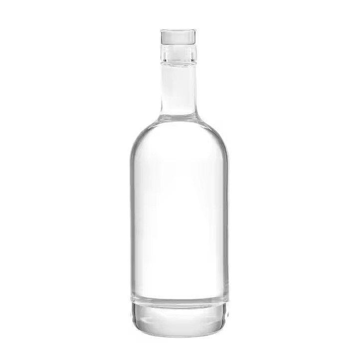 750ML Clear Flint Glass Bottle for Liquor Beverage Packaging High Transparency Food Grade Reusable Durable Customizable OEM ODM