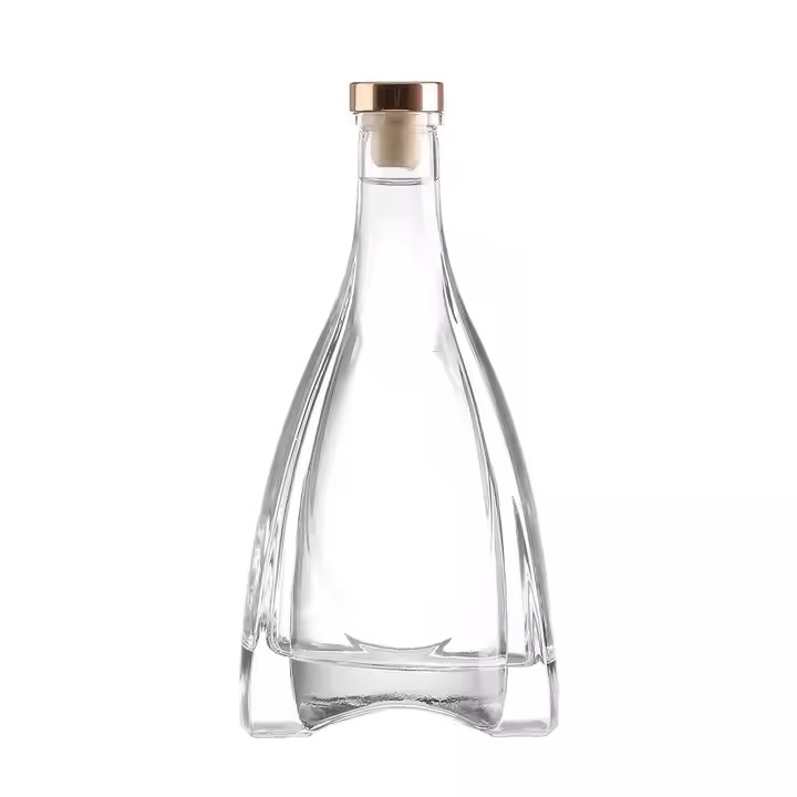 Classics Glass Bottle Whiskey Drinking Alcohol Glass Bottle Beverage Tequila Liquor Glass Bottle with Corks