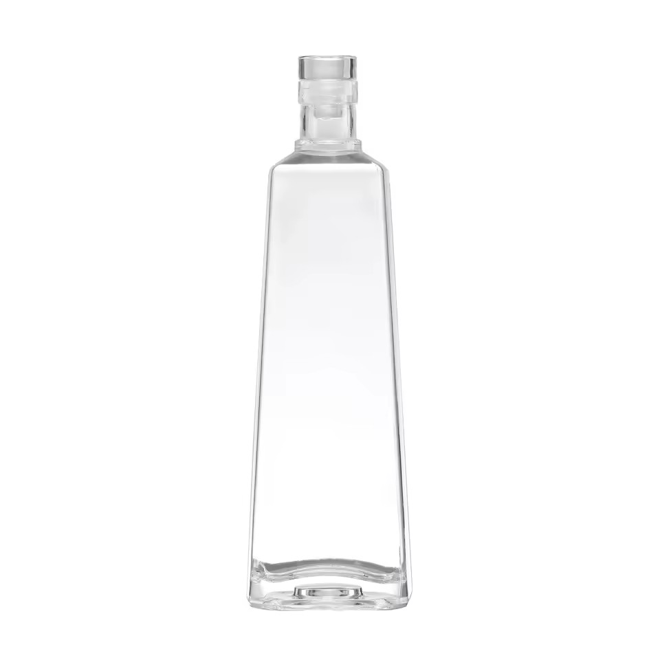 Custom 500ml 700ml 750ml Tequila Whisky Vodka Glass Bottle Cork Water Bottles Cylinder Shape Screen Printing Custom Logo