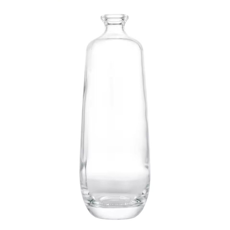 750ml Modern Nordic Glass Water Bottle for Premium Mineral Sparkling Water Juice with Custom Logo and Wooden Cork