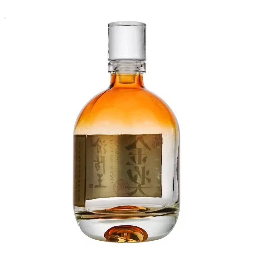 Factory Direct Sales 500ml Empty Glass Wine Bottle with Cork for Tequila Whisky Beverage Juice Fruit Wine