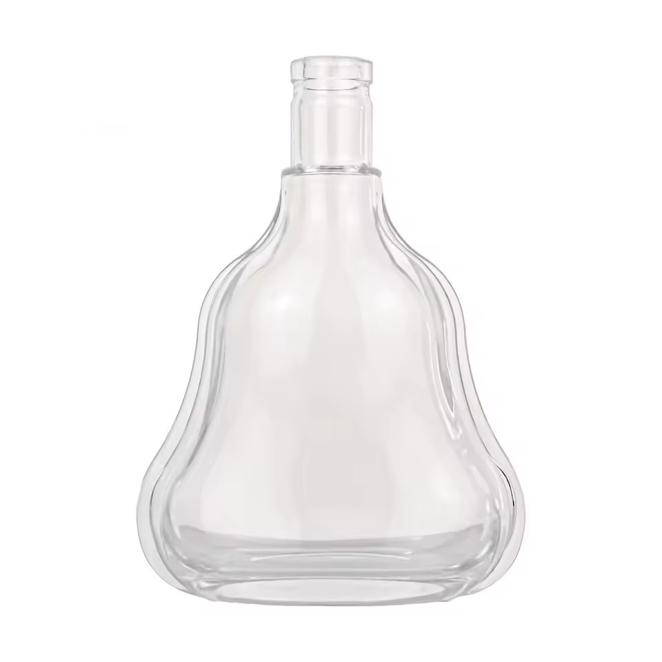 Wholesale 700ml Glass Wine Liquor Bottle Glass Brandy Gin Rum Tequila Vodka Spirits Bottle With Lid Customized