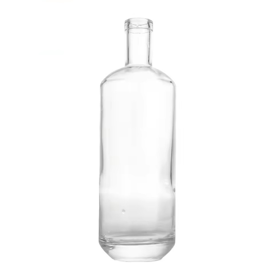 Wholesale 1 Liter Classic Nordic Style Glass Bottle for Vodka Gin Whiskey Rum Custom Logo Empty Spirit Liquor Bottle