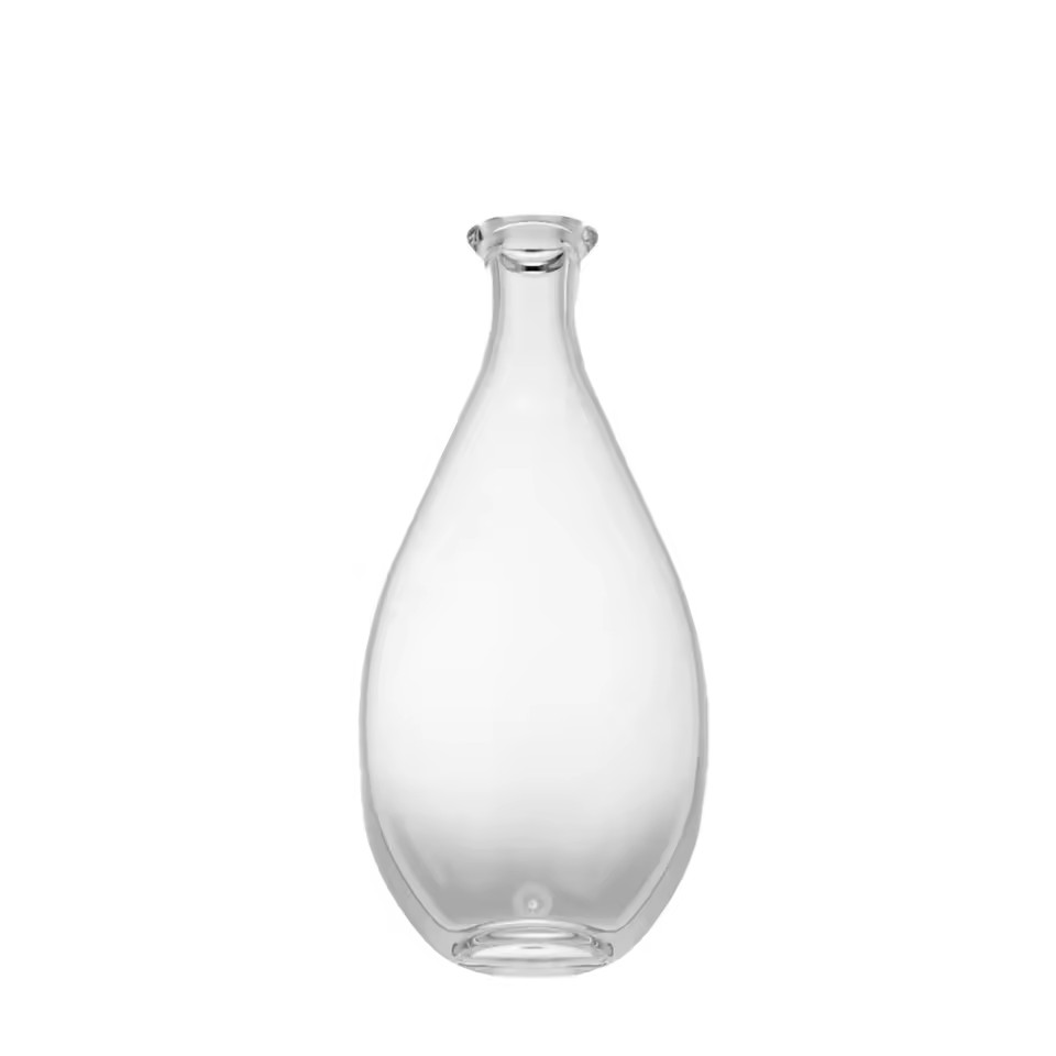 Sleek 500ml Popular Selling High Glass Liquor Bottle for Whisky Gin Brandy with Cork Top Finish