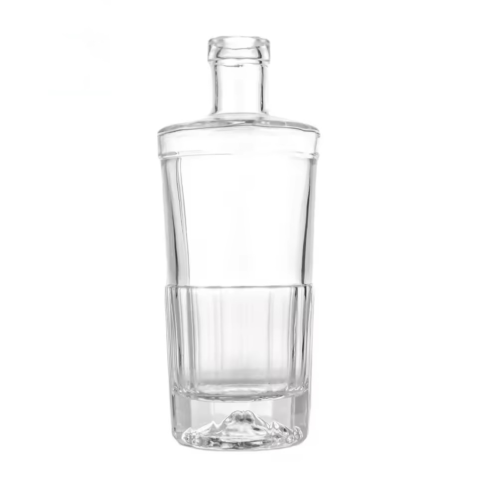 Factory Wholesale Super Clear Empty Glass Bottles for Vodka Gin Brandy Whisky Tequila Rum 500ml Capacity With Aluminum Cork