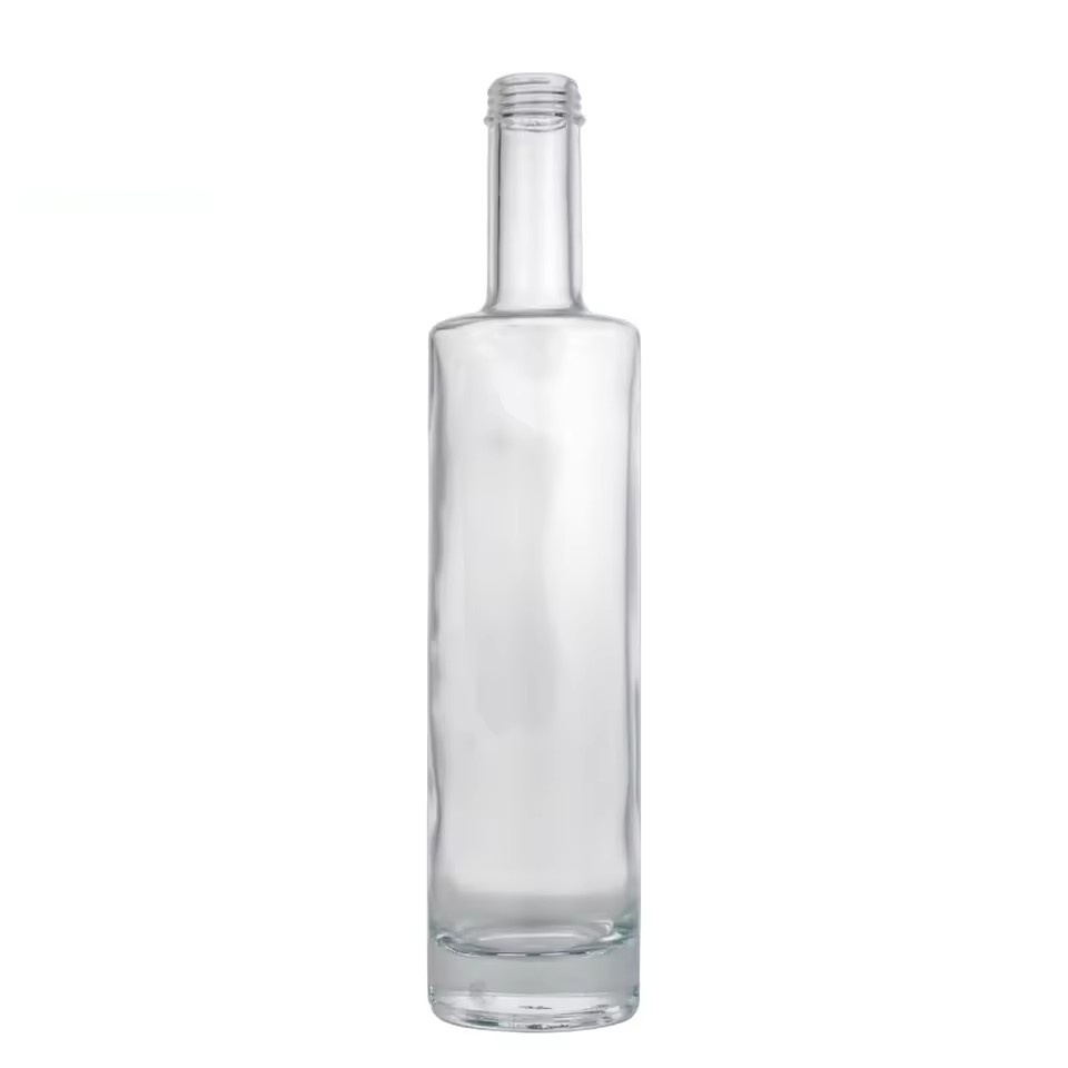 Threaded Silk Mouth Thick Bottom Right Angle Shoulder Glass Bottle Customised Clear Glass Bottle 500ml China Manufacturer