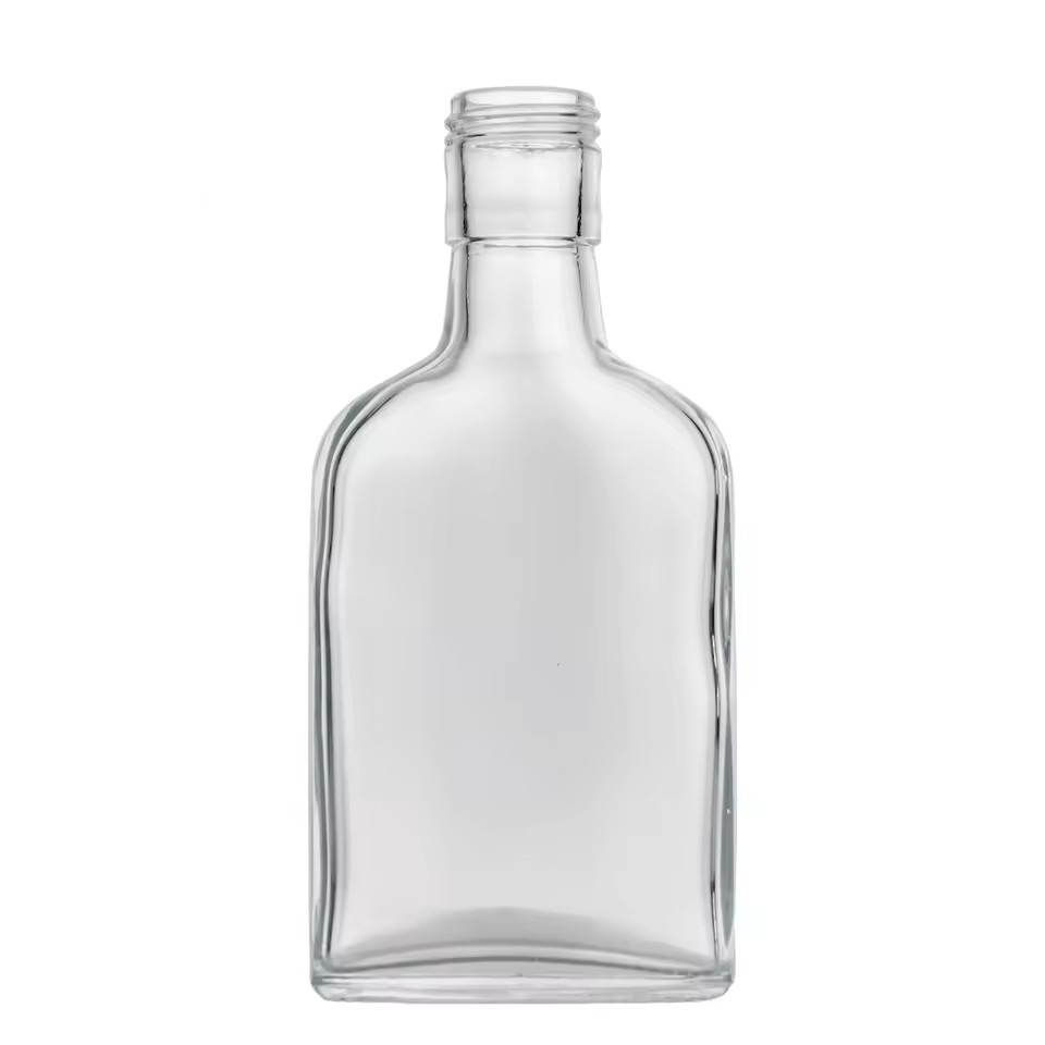 Factory Wholesale 125ml Clear Glass Bottles Customizable Juice Buffalo Milk Bottle with Screw Cap Design