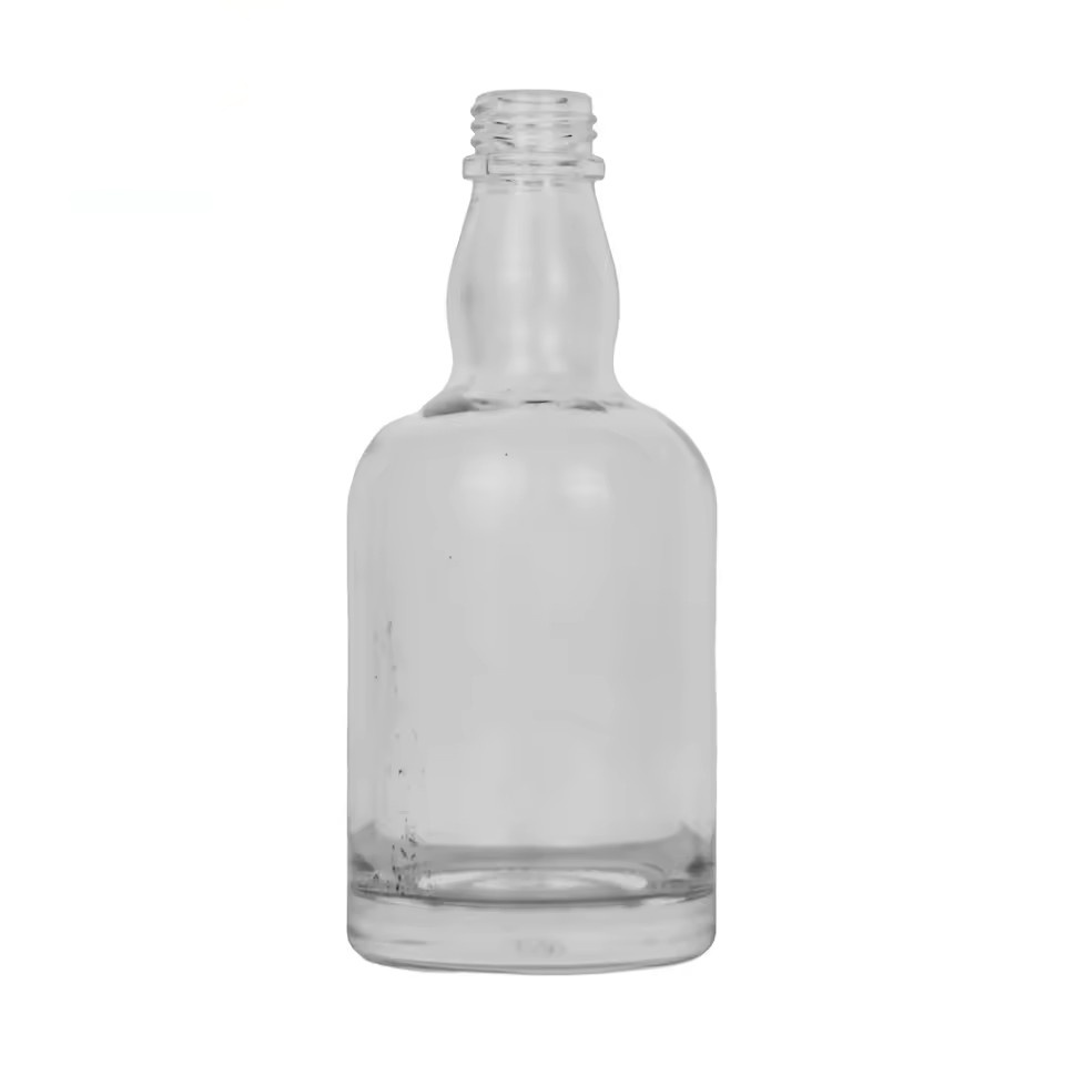 Manufacturers Produce 275ml Transparent Liquor Glass Bottles Wholesale Supply Crystal White Material Silk Mouth Whiskey Bottles