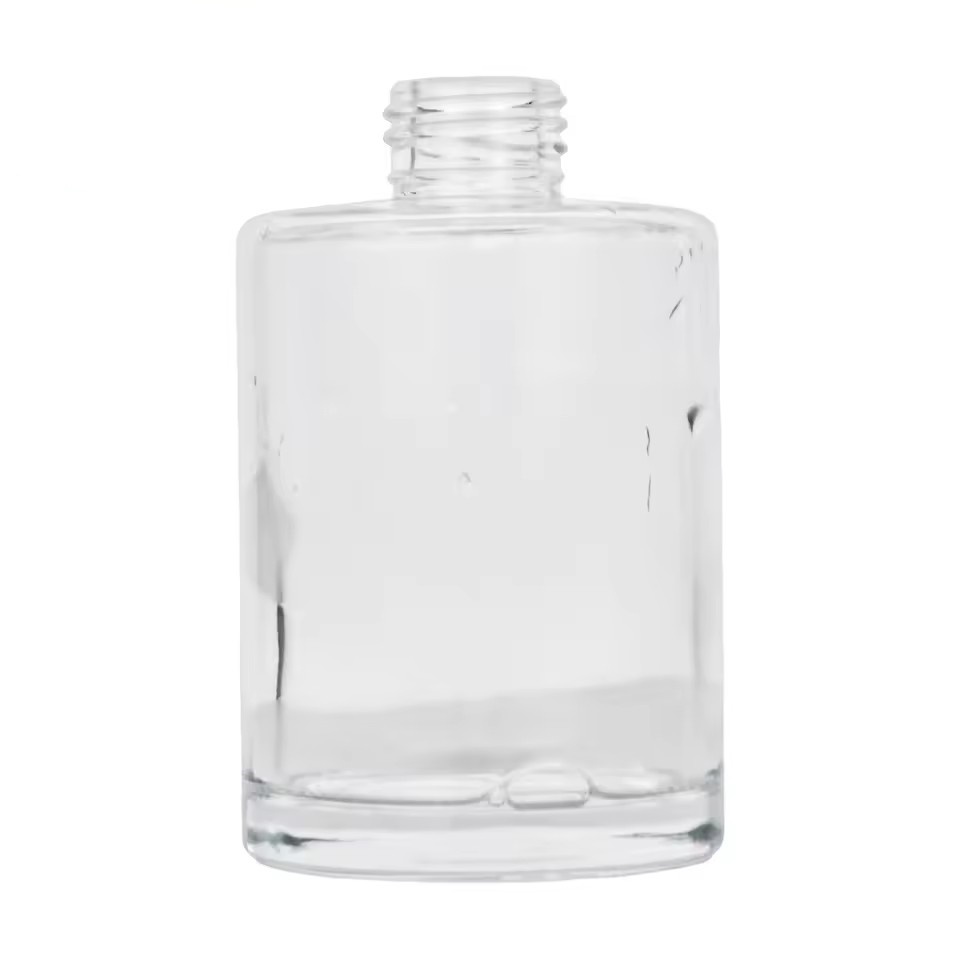 Clear Round Empty 250ml Small Capacity Liquor Beverage Container Whiskey Vodka Glass Bottle with Screw Neck