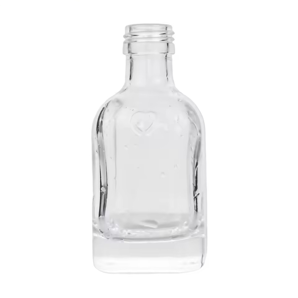 100ml Super Flint Empty Spirit Mini Wedding Glass Bottle for Rum Whisky