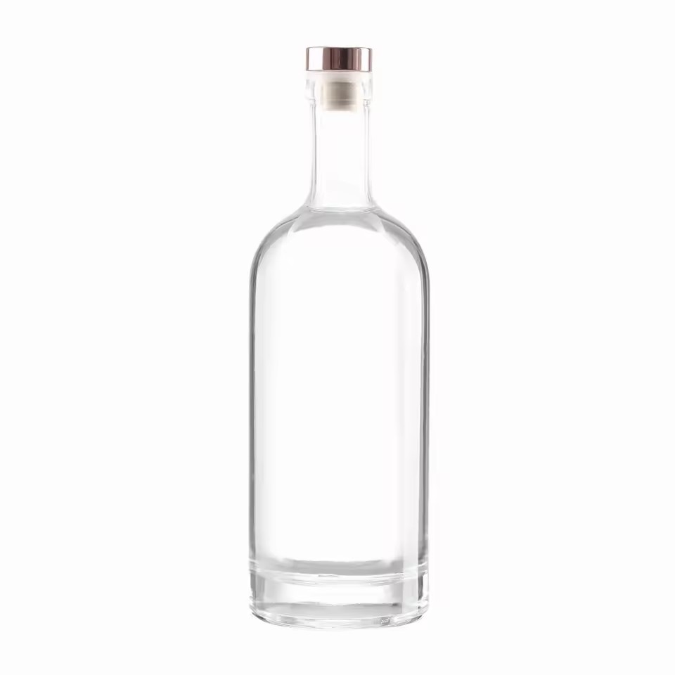 Wholesale Round Glass Bottles for Vodka Tequila Brandy Energy Drinks-200ml 500ml Sizes with Corks