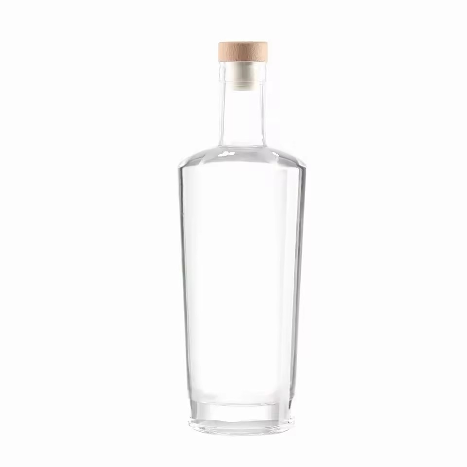 Wholesale 250ml 750ml 1 Liter White Glass Bottles Guala Cap for Cork for Alcohol Spirit Whiskey Oil Olive Tequila Packing