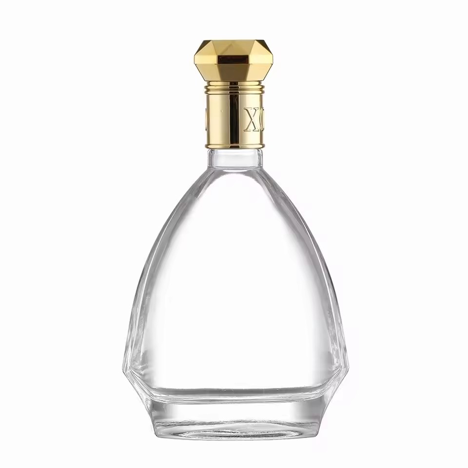 Frosted Cylindrical Glass Bottles 375ml 500ml 700ml Rubber Stopper Lid for Juice Coffee Spirit Vodka Whiskey Brandy Rum Tequila