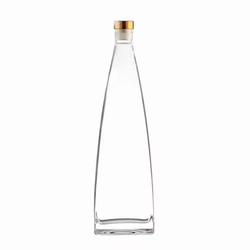 Customizable 500ml Glass Bottles for Vodka Whiskey Tequila Brandy Energy Drinks Low MOQ 20000pcs Available with Rubber Stopper