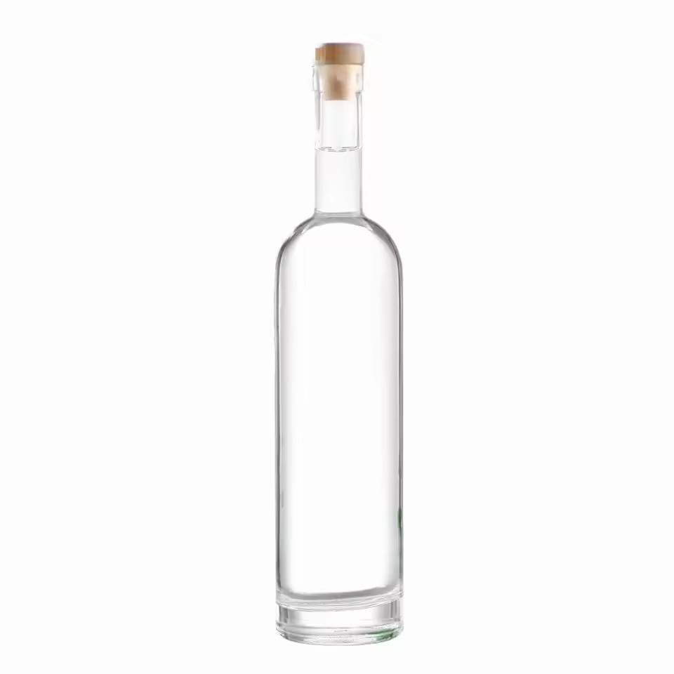 700ml Glass Bottle with Cork for Whisky Wine Vodka Tequila Brandy & Energy Drinks