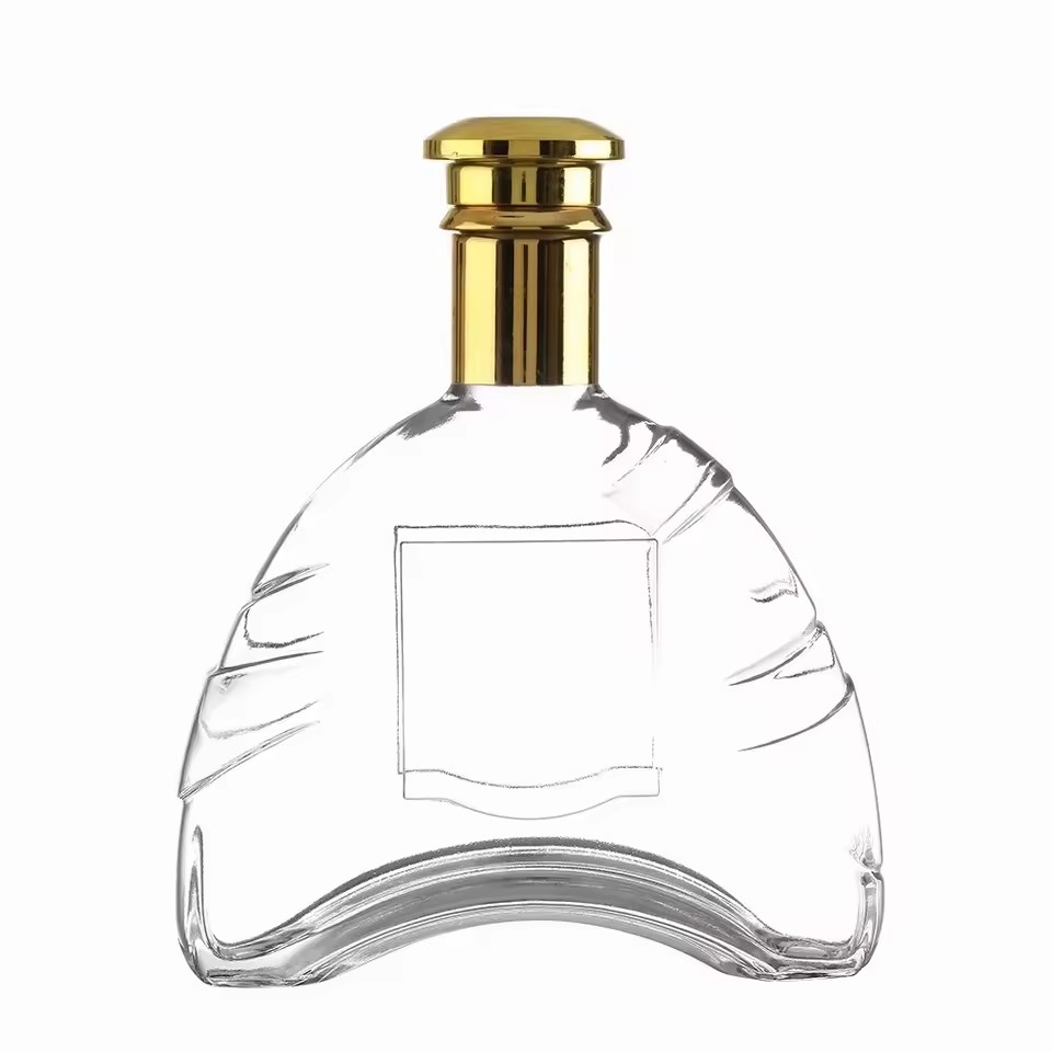 Louis XIThreesome 700ml Glass Bottle with Cork Aluminum Cap Empty for Tequila Brandy Energy Drinks Rubber Stopper Sealing